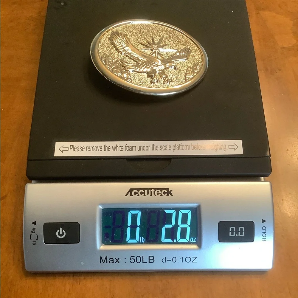 American Eagle Belt Buckle with .25pt Diamond